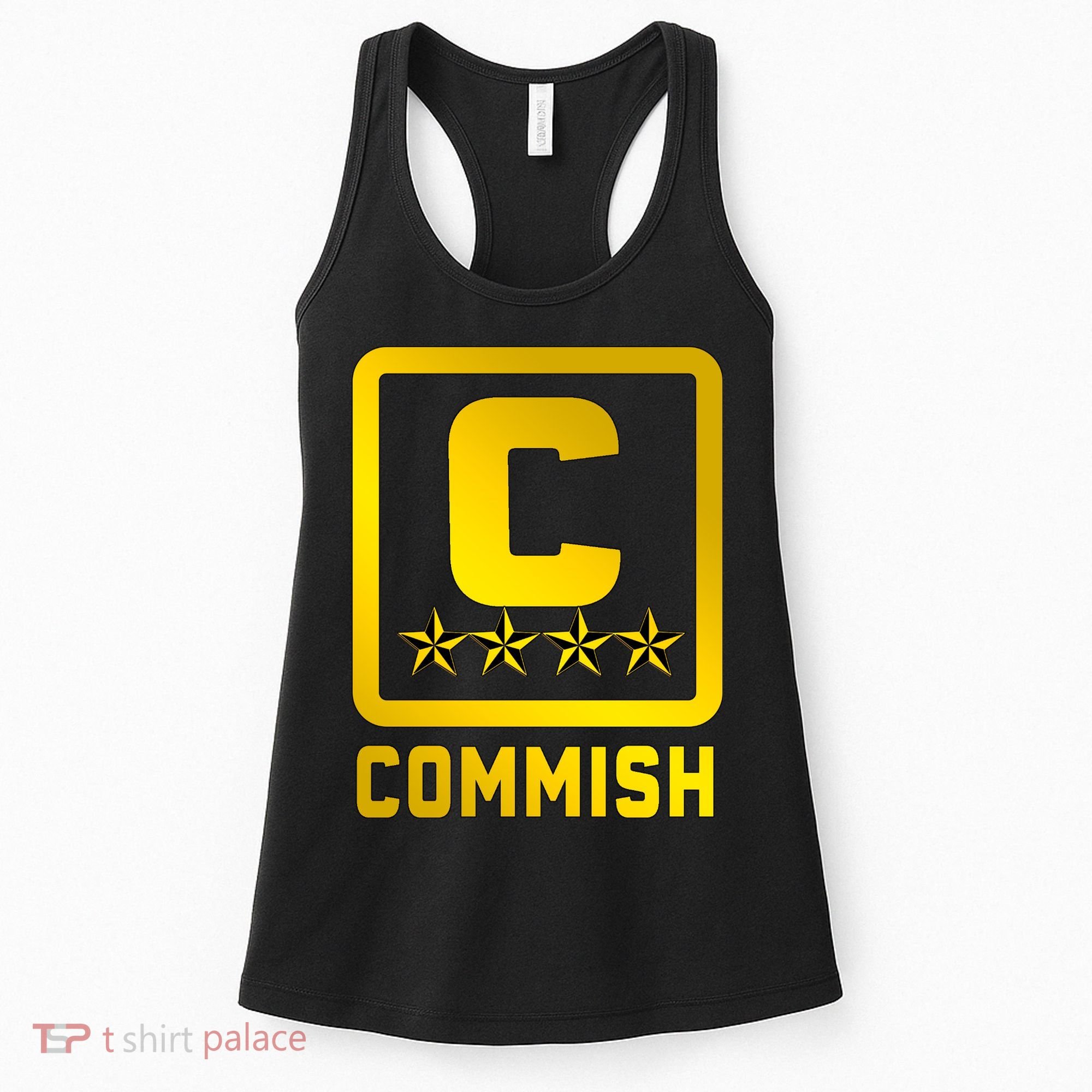 Commish Fantasy Football Logo Back And Front Pocket Logo Women's Tank Top