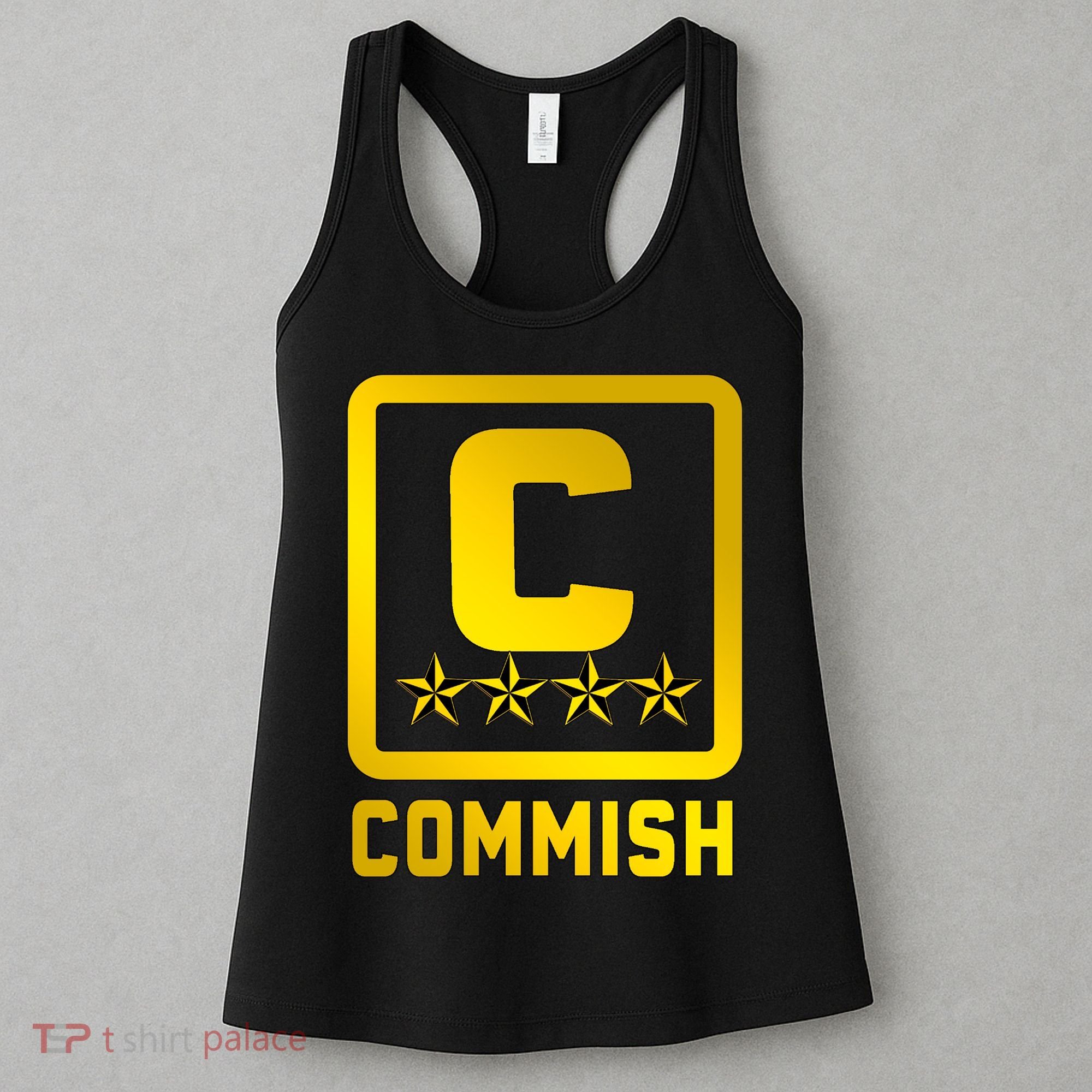 Commish Fantasy Football Logo Back And Front Pocket Logo Women's Tank Top