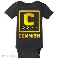Commish Fantasy Football Logo Back And Front Pocket Logo Baby Bodysuit thumb 0