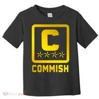 Commish Fantasy Football Logo Back And Front Pocket Logo Toddler T-Shirt thumb 0