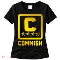 Commish Fantasy Football Logo Back And Front Pocket Logo Women's T-Shirt thumb 0