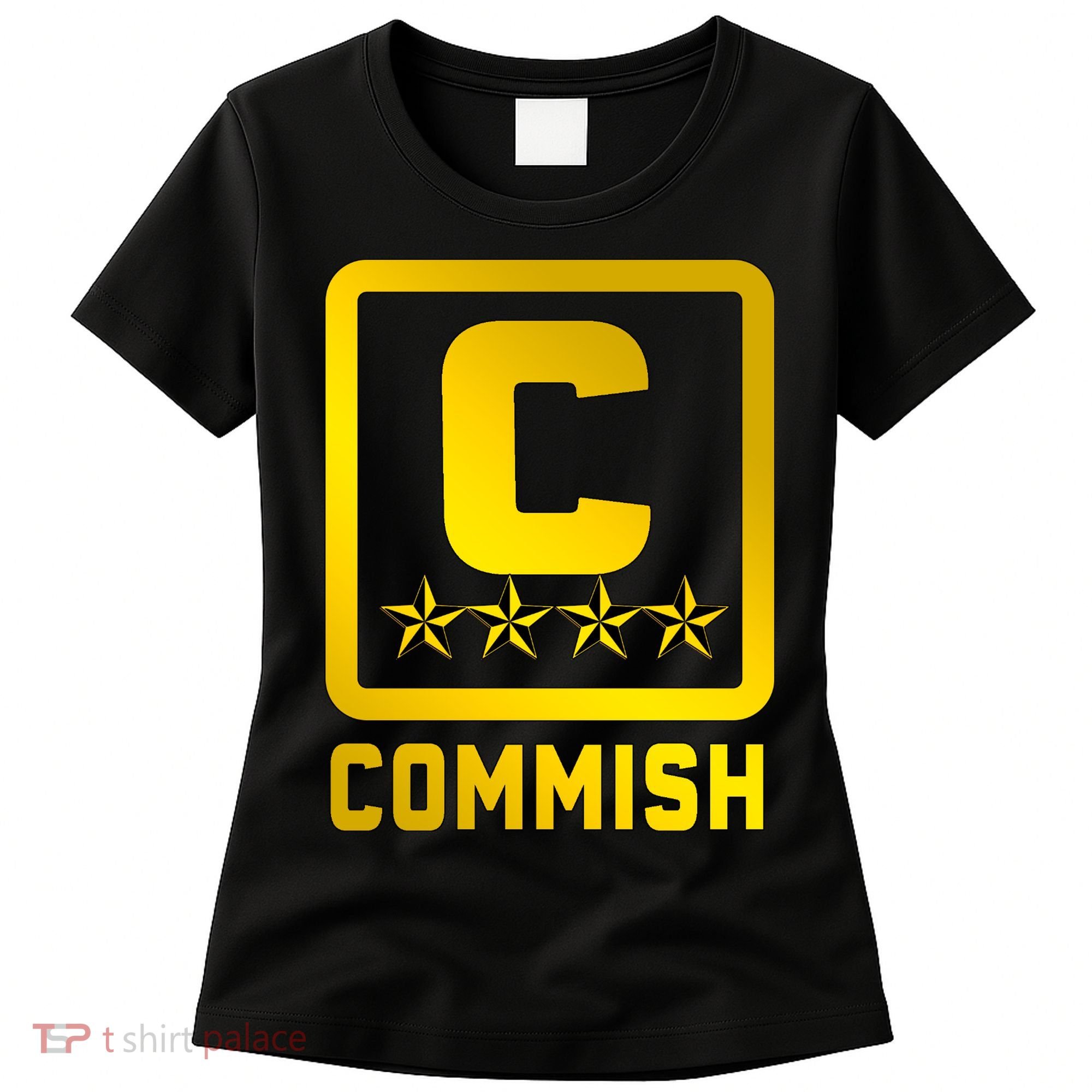 Commish Fantasy Football Logo Back And Front Pocket Logo Women's T-Shirt