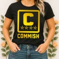 Commish Fantasy Football Logo Back And Front Pocket Logo Women's T-Shirt thumb 2