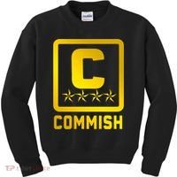 Commish Fantasy Football Logo Back And Front Pocket Logo Kids Sweatshirt thumb 0
