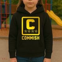 Commish Fantasy Football Logo Back And Front Pocket Logo Kids Hoodie thumb 3