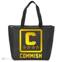 Commish Fantasy Football Logo Back And Front Pocket Logo Tote Bag thumb 0