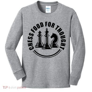 Chess Food For Thought Kids Long Sleeve Shirt