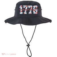 Cute Floral Flower Varsity Style 1776 America USA  Bucket Hat thumb 0