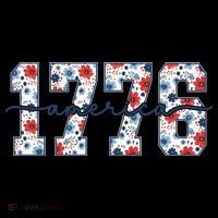 Cute Floral Flower Varsity Style 1776 America USA  Coffee Mug thumb 5