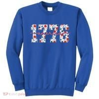 Cute Floral Flower Varsity Style 1776 America USA  Sweatshirt thumb 0