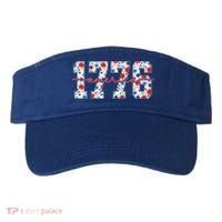 Cute Floral Flower Varsity Style 1776 America USA  Visor thumb 0
