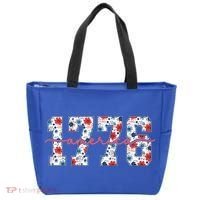 Cute Floral Flower Varsity Style 1776 America USA  Tote Bag thumb 0