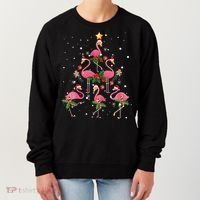 Christmas Flamingo Flamingo's Christmas Tree Classic Women's Sweatshirt thumb 0