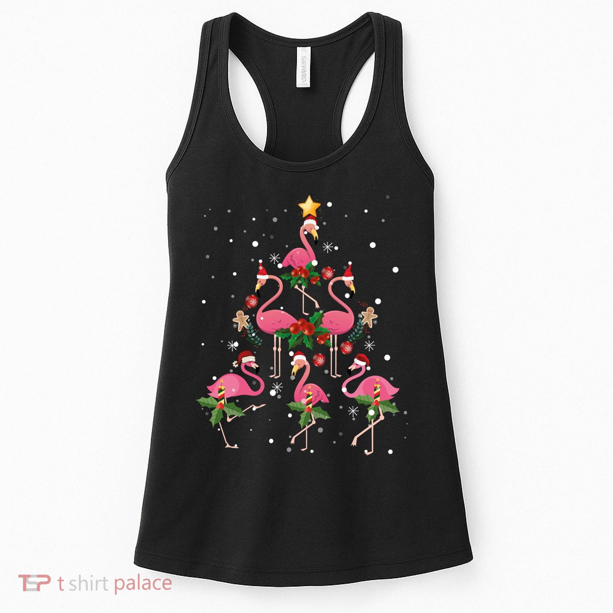 Christmas Flamingo Flamingo's Christmas Tree Classic Women's Tank Top