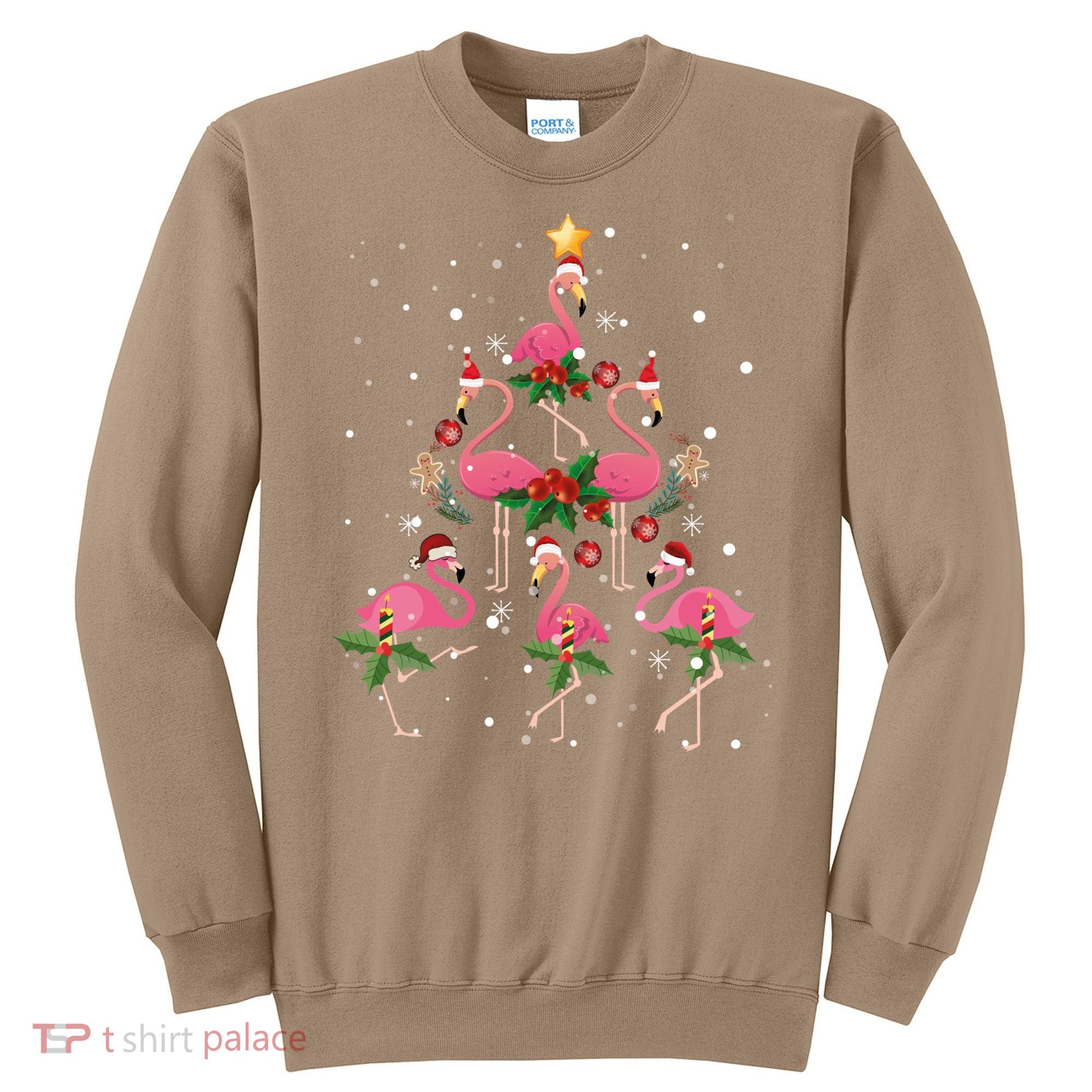 Christmas Flamingo Flamingo's Christmas Tree Classic Sweatshirt
