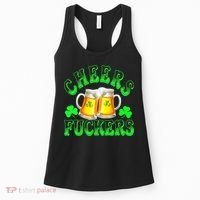Cheers Fuckers Funny St Patricks Day Irish Drinking Women's Tank Top thumb 0