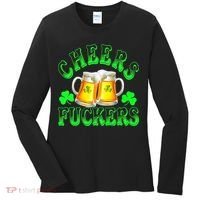 Cheers Fuckers Funny St Patricks Day Irish Drinking Women's Long Sleeve Shirt thumb 0