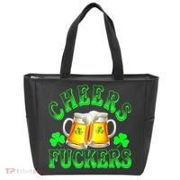 Cheers Fuckers Funny St Patricks Day Irish Drinking Tote Bag thumb 0
