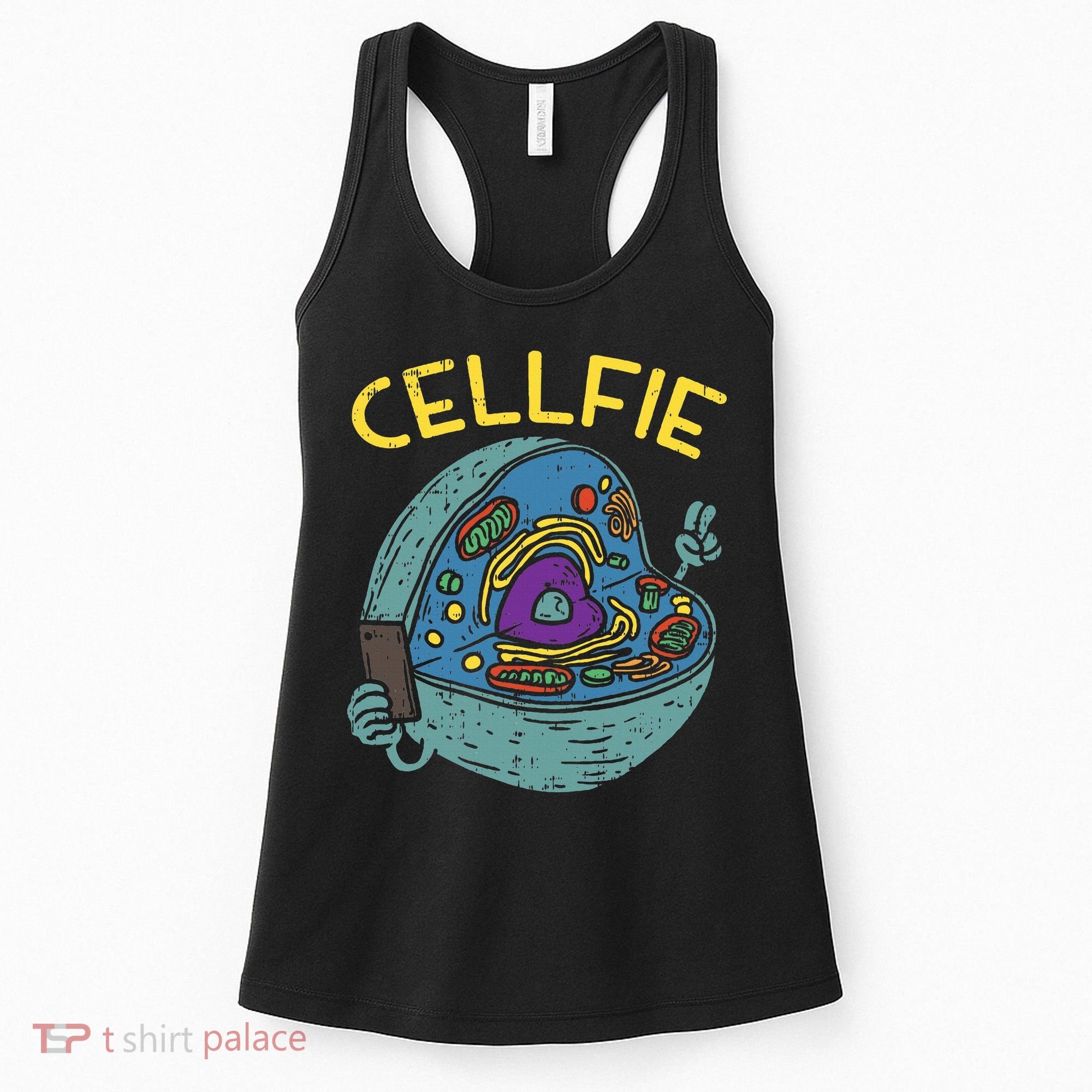 Cell Fie Funny Cellfie Selfie Science Biology Teacher Women's Tank Top