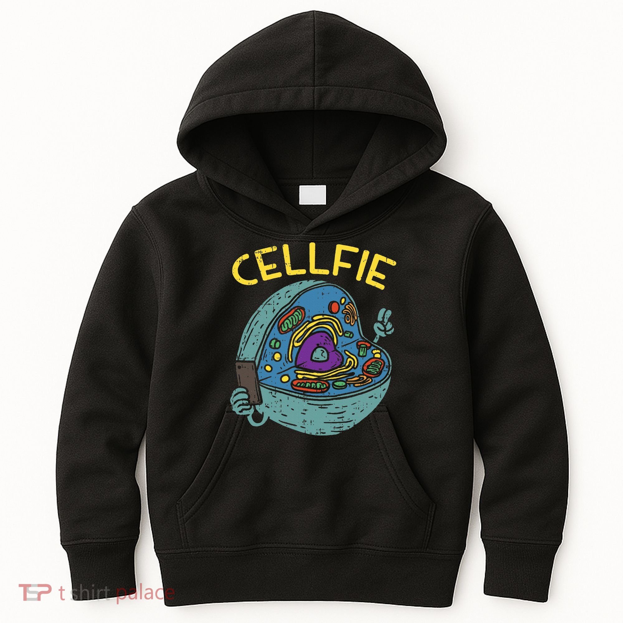 Cell Fie Funny Cellfie Selfie Science Biology Teacher Kids Hoodie