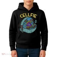 Cell Fie Funny Cellfie Selfie Science Biology Teacher Kids Hoodie thumb 4