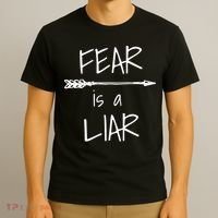 Christian Faith Fear Is A Liar 1 John 418 T-Shirt thumb 3