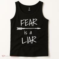 Christian Faith Fear Is A Liar 1 John 418 Tank Top thumb 2