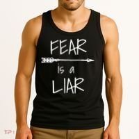 Christian Faith Fear Is A Liar 1 John 418 Tank Top thumb 3