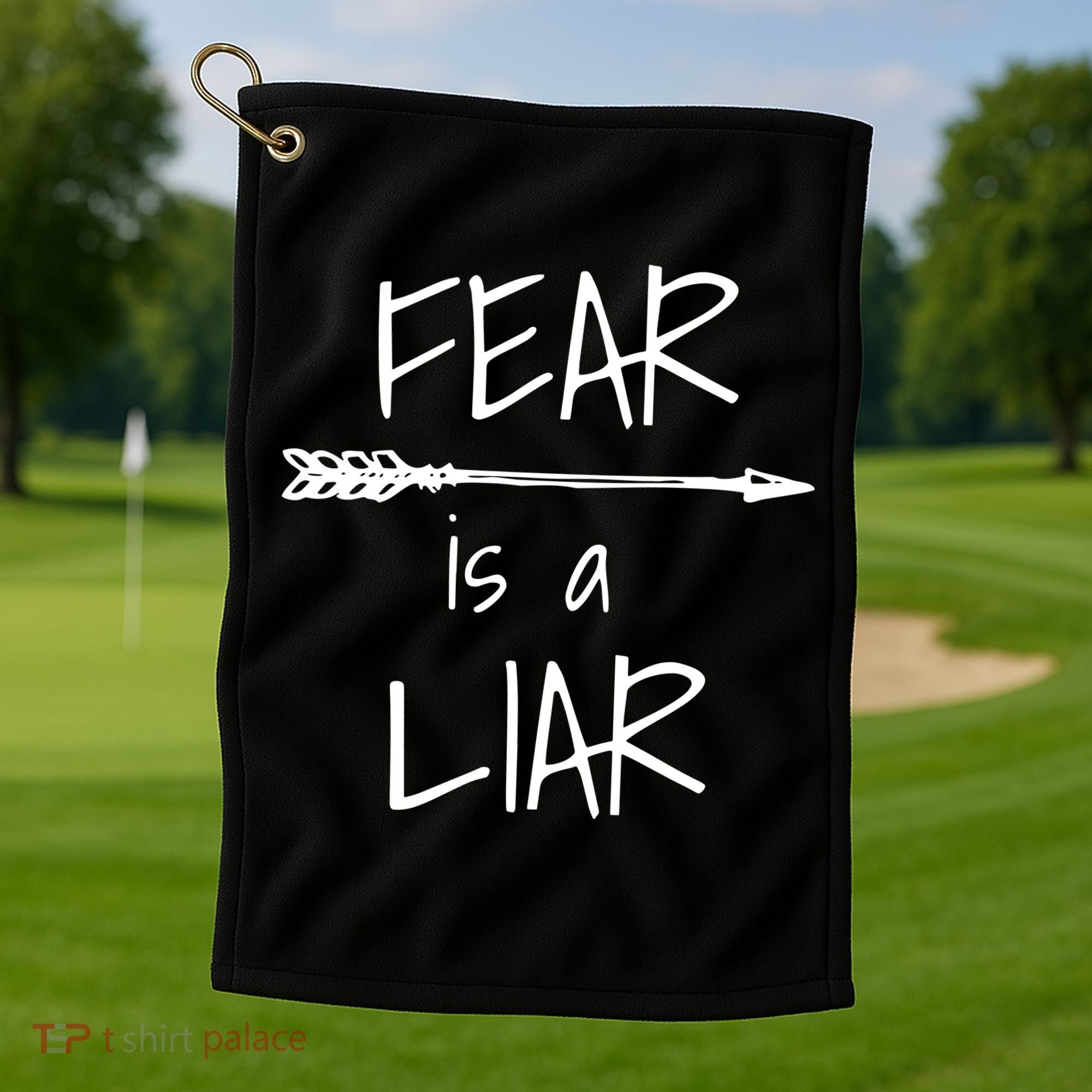 Christian Faith Fear Is A Liar 1 John 418 Golf Towel