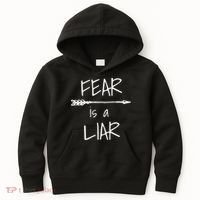 Christian Faith Fear Is A Liar 1 John 418 Kids Hoodie thumb 0