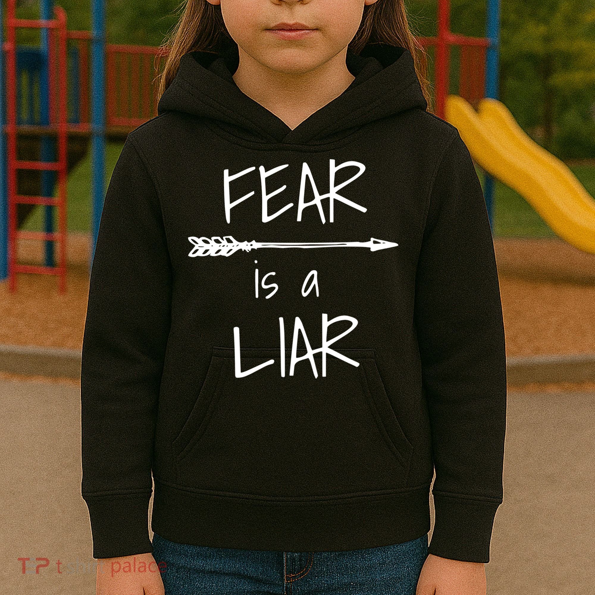 Christian Faith Fear Is A Liar 1 John 418 Kids Hoodie