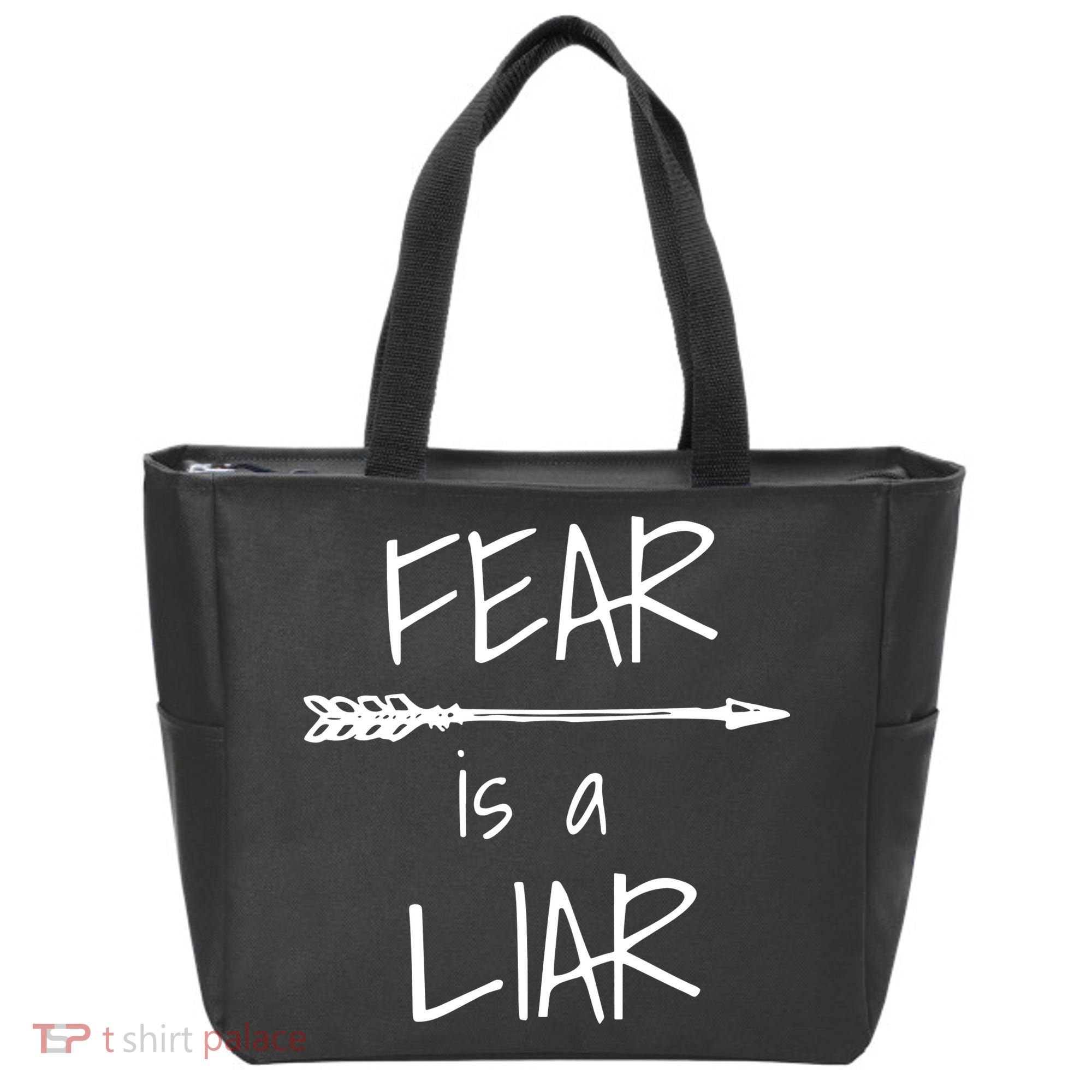 Christian Faith Fear Is A Liar 1 John 418 Tote Bag