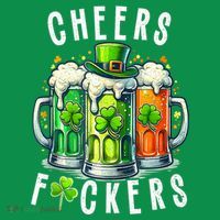 Cheers Fuckers Funny St Patricks Day Irish Drinking Mousepad thumb 1