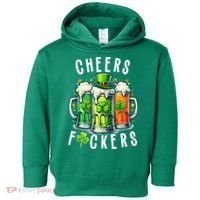 Cheers Fuckers Funny St Patricks Day Irish Drinking Toddler Hoodie thumb 0