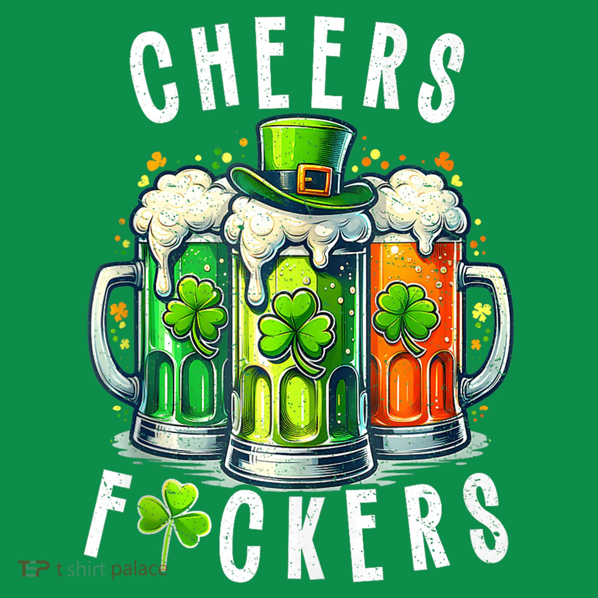 Cheers Fuckers Funny St Patricks Day Irish Drinking Kids Sweatshirt