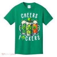 Cheers Fuckers Funny St Patricks Day Irish Drinking Kids T-Shirt thumb 0