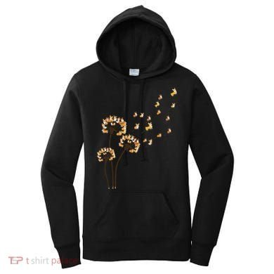 Corgi Flower Fly Dandelion Funny Dog Lover For Mom Women's Hoodie