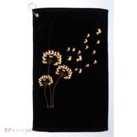 Corgi Flower Fly Dandelion Funny Dog Lover For Mom Golf Towel thumb 0