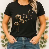 Corgi Flower Fly Dandelion Funny Dog Lover For Mom Women's T-Shirt thumb 2