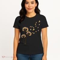 Corgi Flower Fly Dandelion Funny Dog Lover For Mom Women's T-Shirt thumb 4