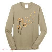 Corgi Flower Fly Dandelion Funny Dog Lover For Mom Long Sleeve Shirt thumb 0