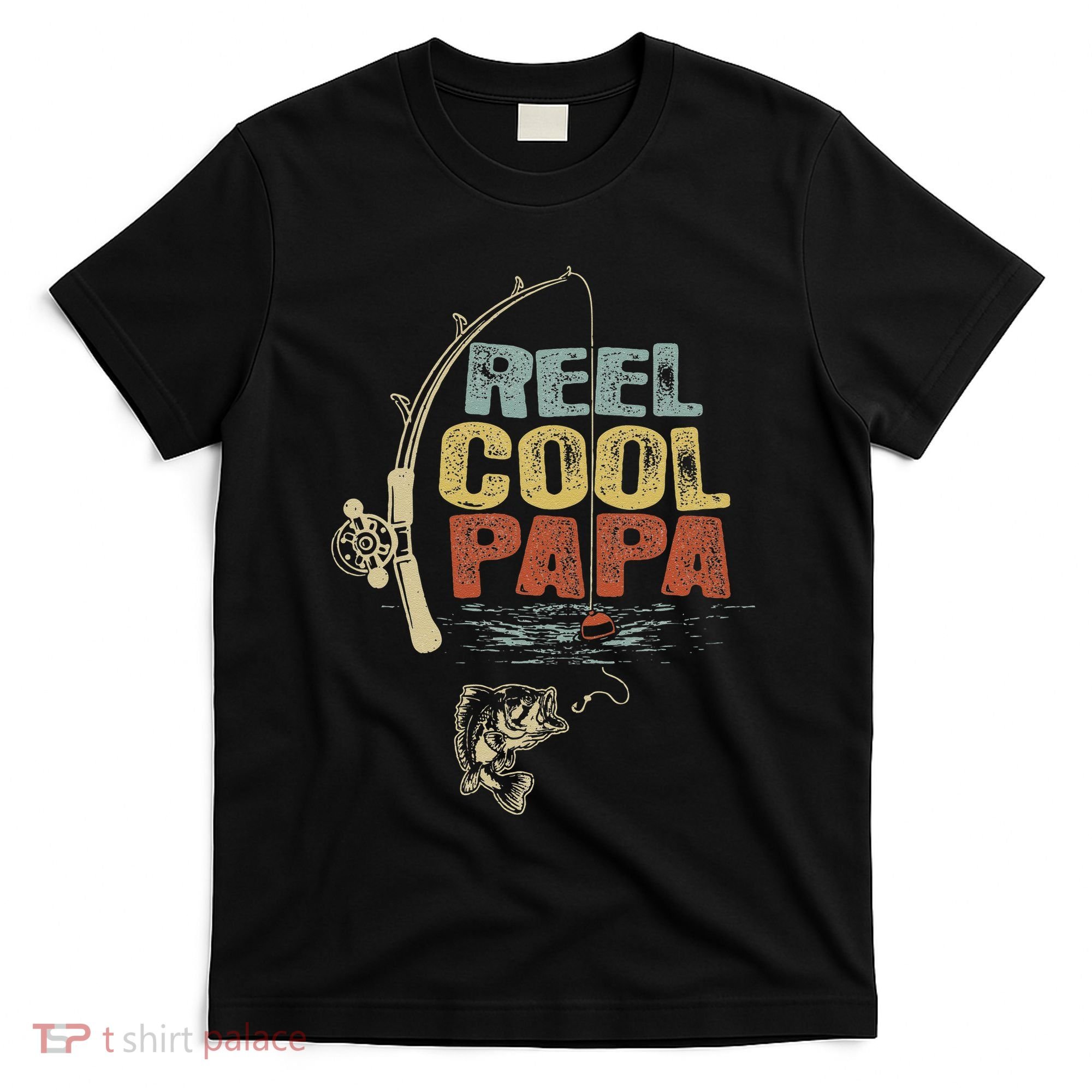 Cute Funny Fisherman Vintage Reel Cool Papa T-Shirt