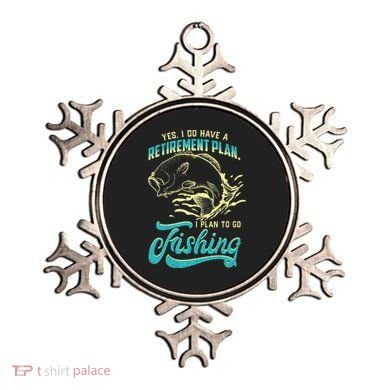 Cute Funny Fishing Retirement Plan Is Fishing Ornament