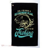 Cute Funny Fishing Retirement Plan Is Fishing Golf Towel thumb 0