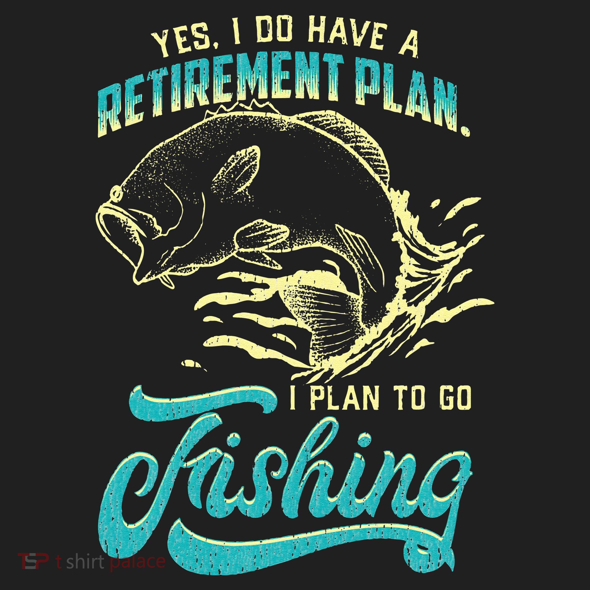 Cute Funny Fishing Retirement Plan Is Fishing Golf Towel