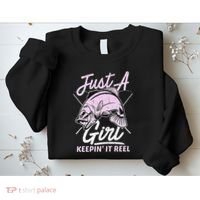 Cute Fishing Funny Keeping It Reel Purple Sweatshirt thumb 2