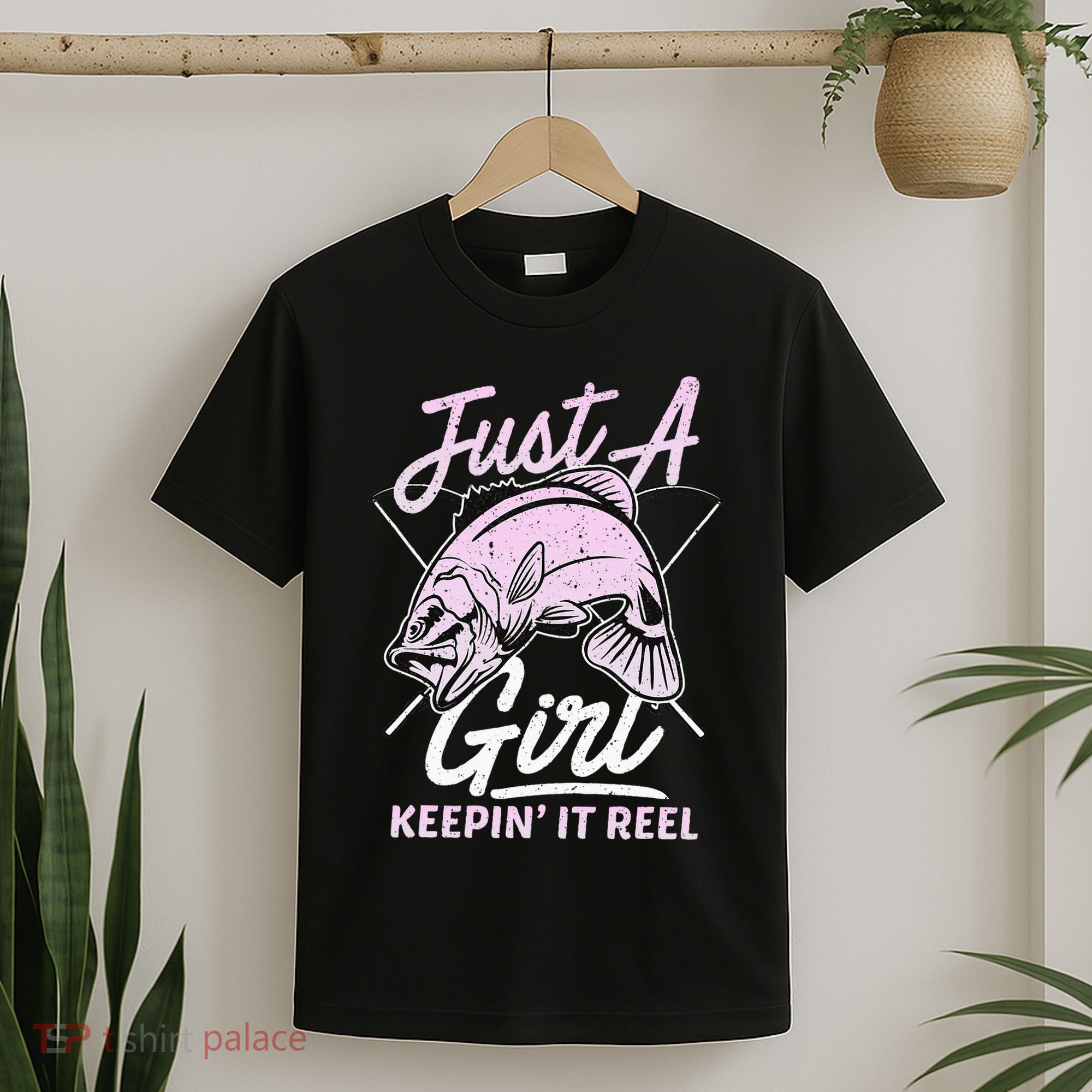 Cute Fishing Funny Keeping It Reel Purple T-Shirt