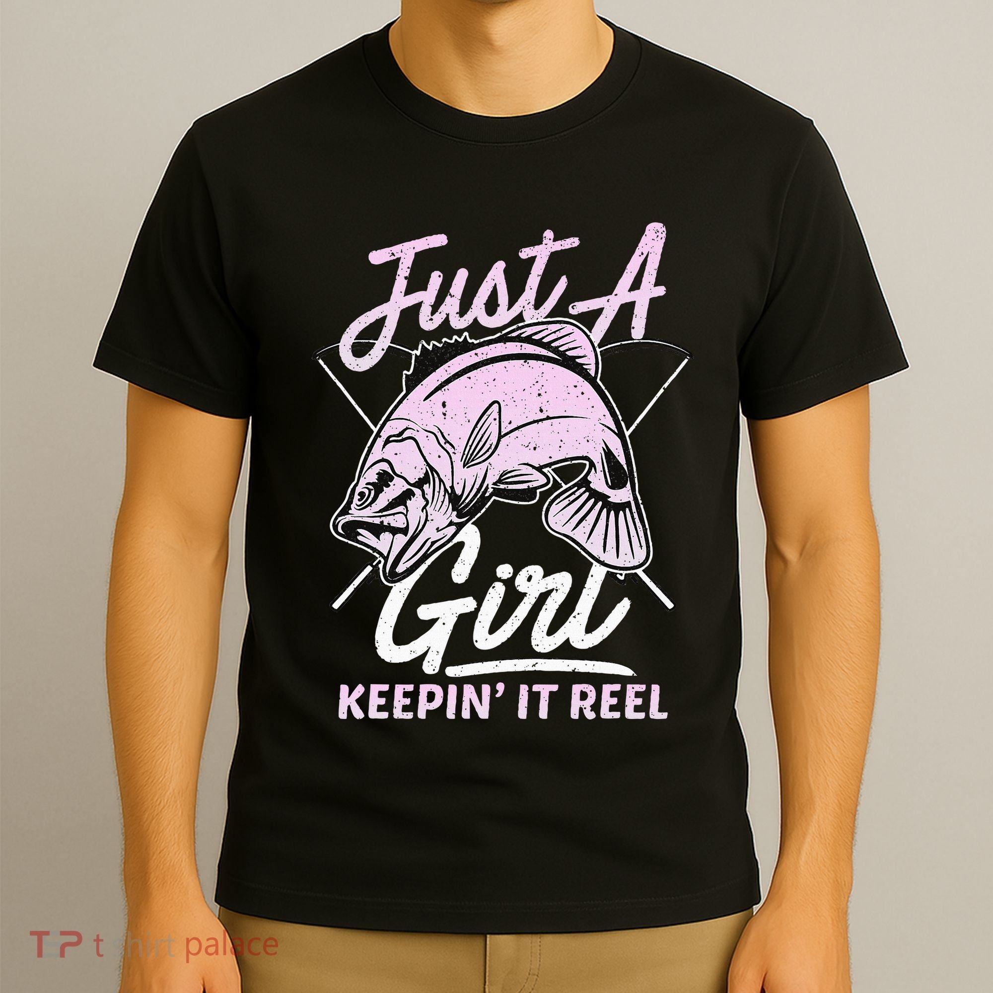 Cute Fishing Funny Keeping It Reel Purple T-Shirt