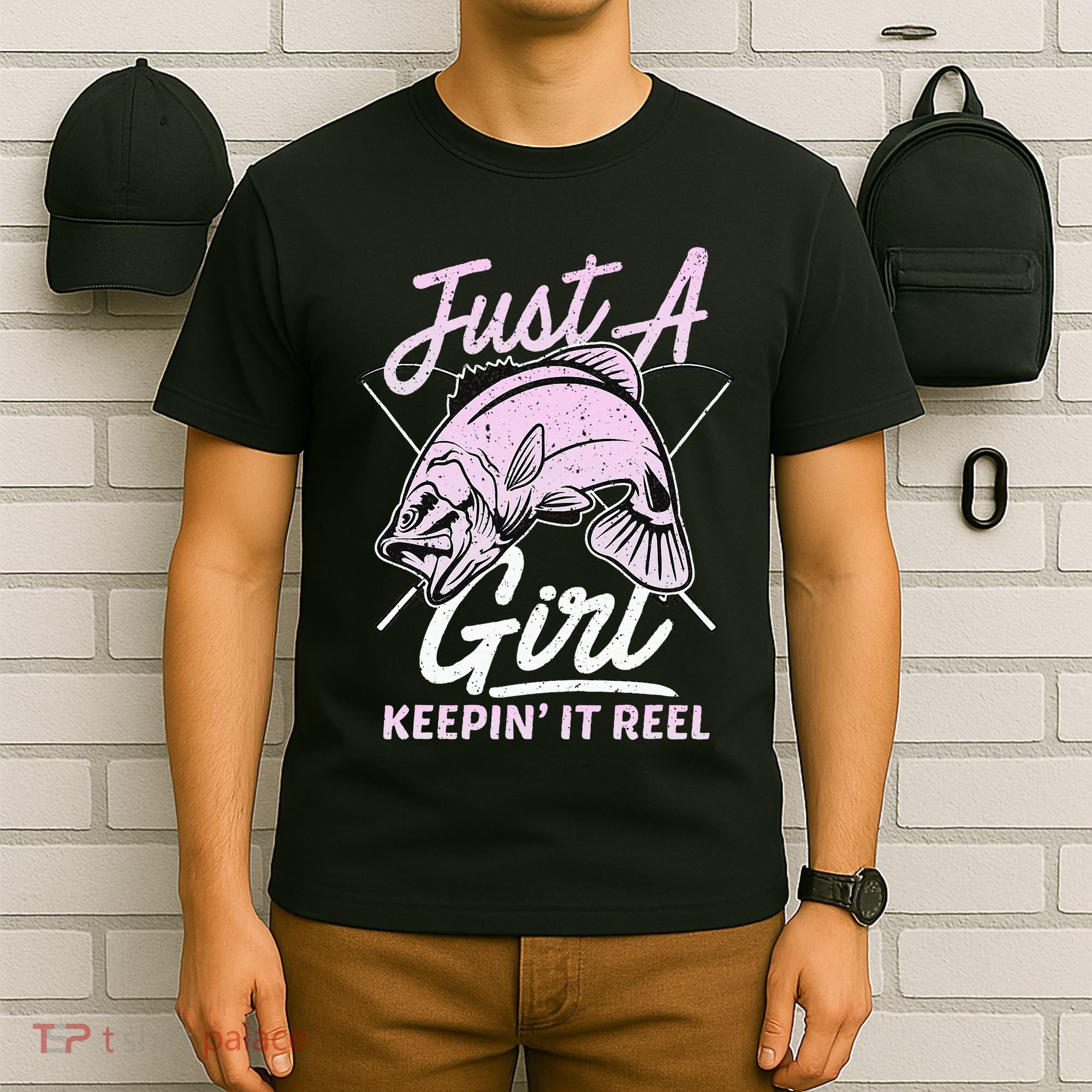 Cute Fishing Funny Keeping It Reel Purple T-Shirt