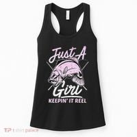Cute Fishing Funny Keeping It Reel Purple Women's Tank Top thumb 0